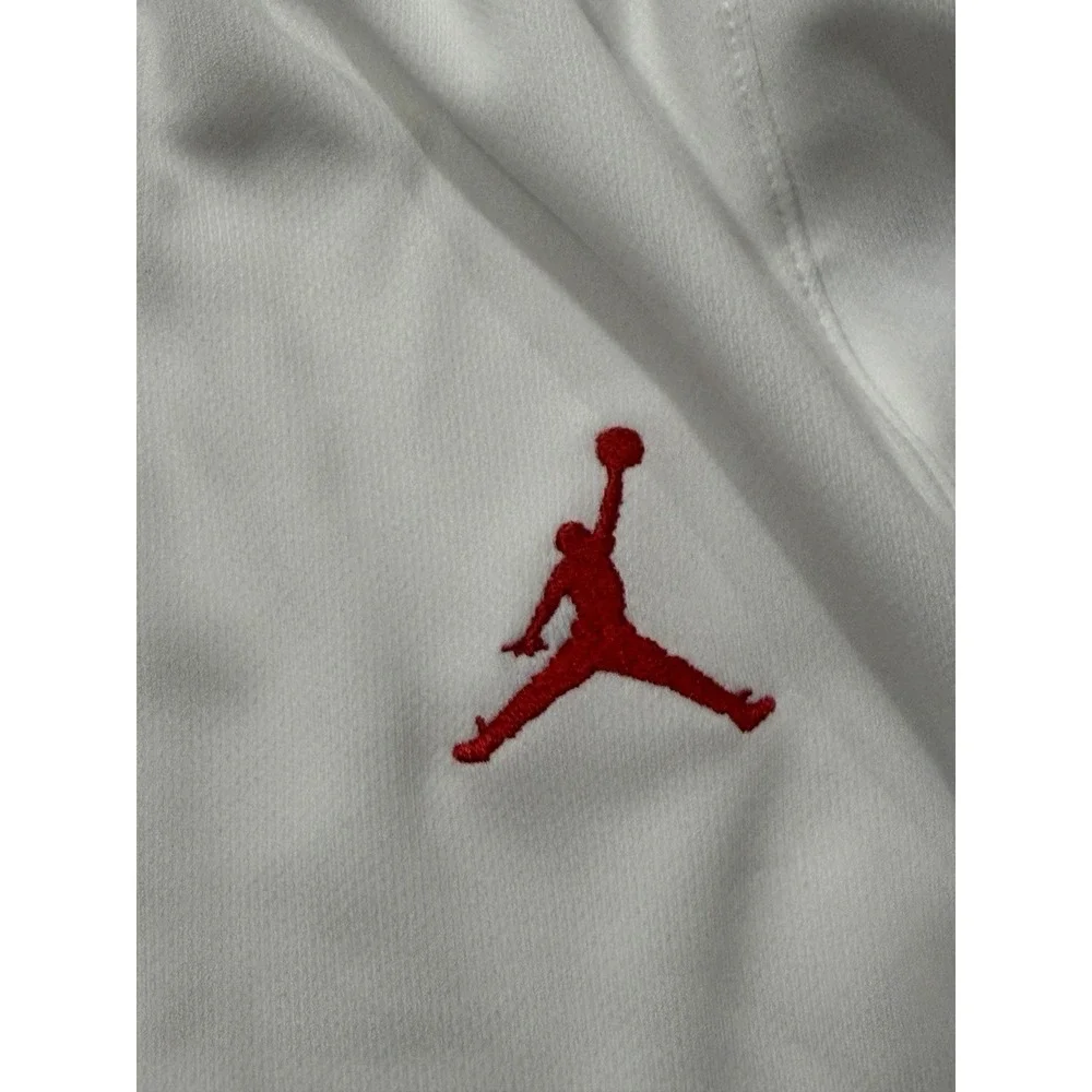 Jordan Stock Overtime Basketball Game Short White Red FQ5375-109 Mens S NWT